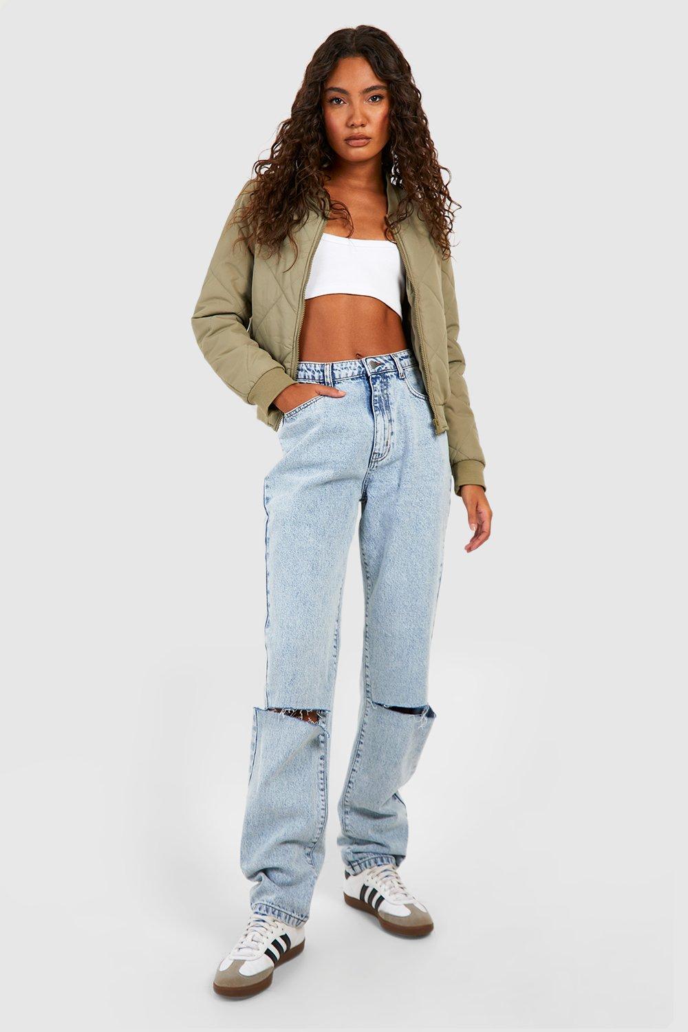 Tall ripped sale boyfriend jeans boohoo